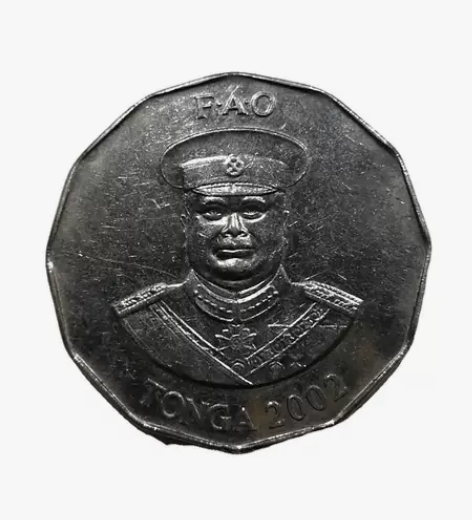 南太平洋岛国汤加货币，硬币，50分。罕见的...