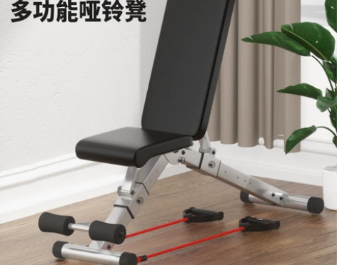 家用哑铃凳可调节可折叠健身椅仰卧起坐板卧推...