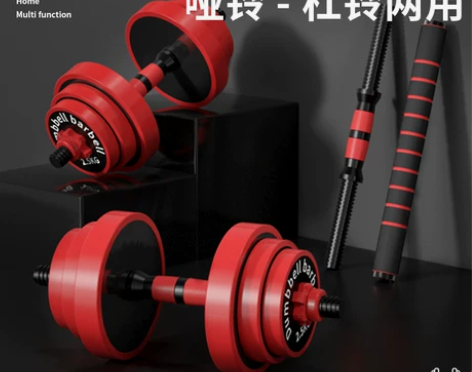 哑铃男士健身家用锻炼20公斤杠铃壶铃套装宿...