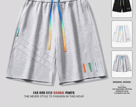 NASA联名短裤男夏季日系潮牌宽松大码男裤...