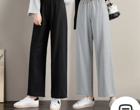 春季直筒运动裤女2022年新款春秋阔腿裤薄...