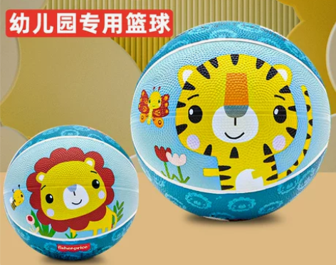 费雪儿童篮球小皮球幼儿园专用3号5号拍拍球...