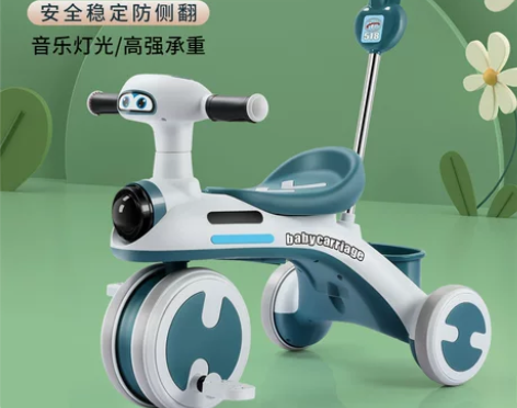 儿童三轮车轻便脚踏车脚蹬自行车手推3岁宝