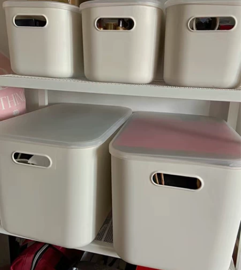 特大号日式收纳箱#全新 带盖款 加厚桌面收...