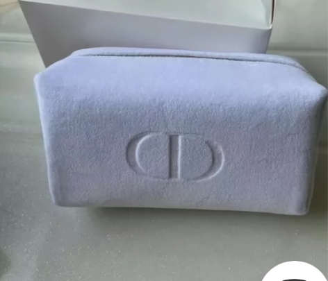 Dior迪奥美妆套装赠品 白色丝绒化妆包 ...