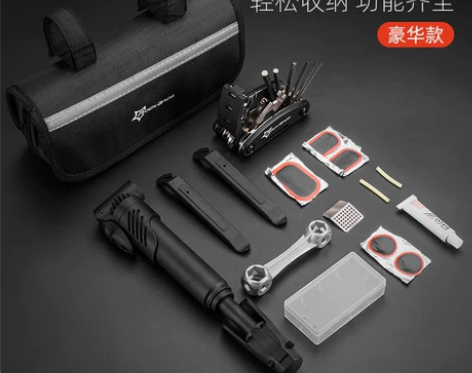 自行车工具袋 组合洛克兄弟维修工具包补胎打...