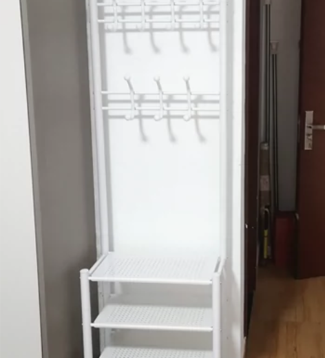 【衣帽架】门口简易衣帽架铁艺落地式挂衣架鞋...