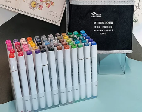 双头马克笔 美卡勒软头全套480色美术学生...