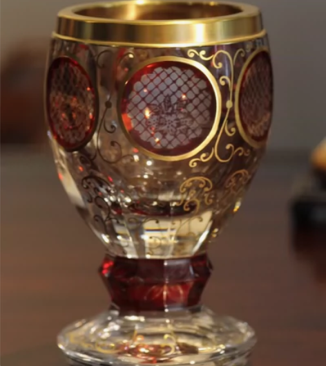 moser风车料水晶手绘啤酒杯冷水杯 典型...