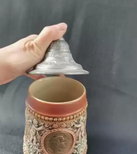 德国啤酒杯 手工制作 手绘   浮雕 镶嵌...