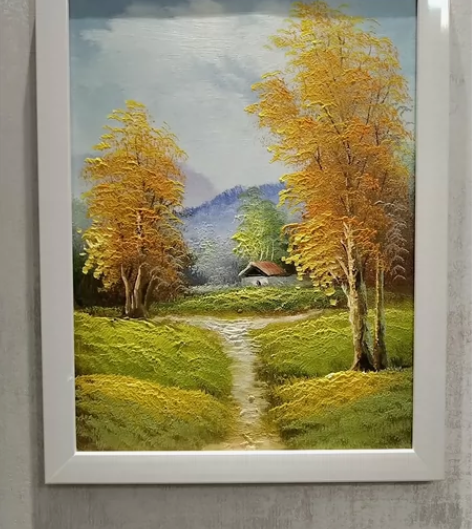 纯手绘油画现货特价不贵74元带框包邮，现代...