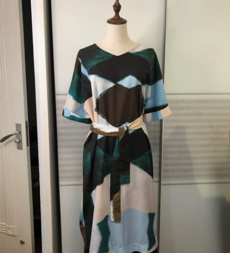 之禾同款定制连衣裙，文艺油画风格，独特大气...