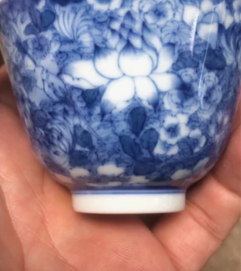 百花杯，景德镇精品细瓷，笔触细腻，画工传神...