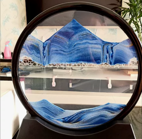 3D流沙画，沙漏摆件，?每次翻转都是不同的...