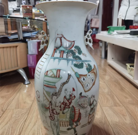 五彩大花瓶 高43cm￥40001人想要