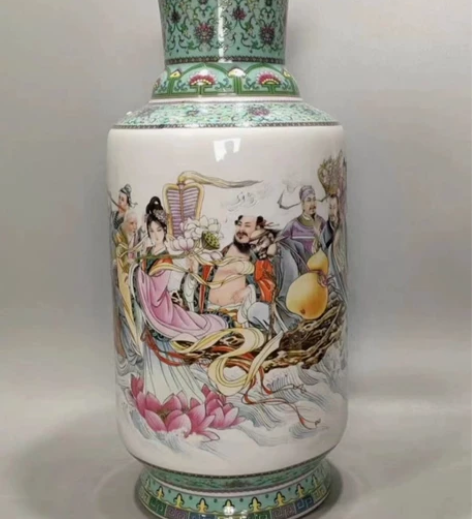 博古架摆件珐琅彩花瓶，完好无损，没有磕碰，...