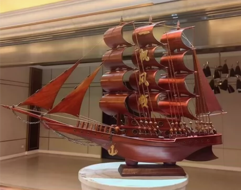 实木红木雕刻中式帆船龙船官船客厅装饰品摆件...