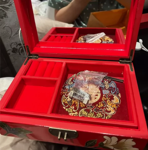 首饰盒 双层 全新 带包装盒 推光漆器首饰...