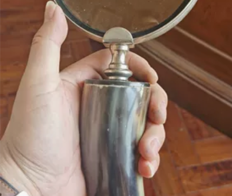 欧式古典牛角尖放大镜摆件样板房软装饰品家居...