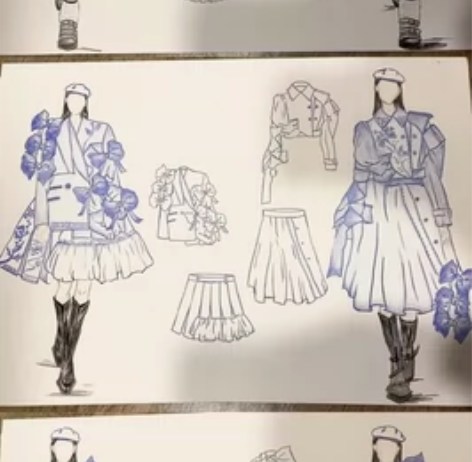 服装设计效果图（带款式图）3张 一张39 ...