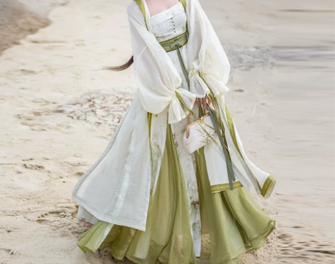 拟梦青玉案国风原创植物染草木染新中式连衣