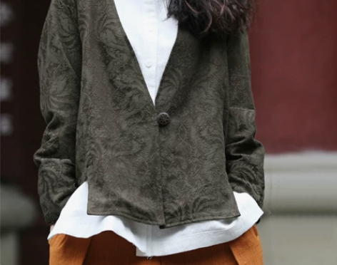 游设计  独立原创新中式提花棉麻不规则下摆...