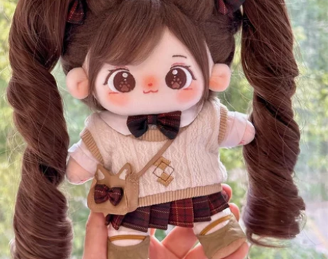 妙妙棉花娃娃现货毛绒公仔女娃20cm娃衣可...