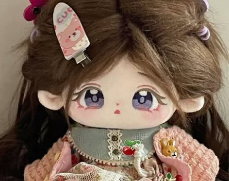 棉花娃衣娃娃20CM有骨架未晚炸毛女娃可换装