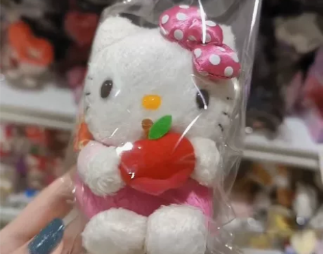 绝版中古hellokitty指偶抱苹果挂件...