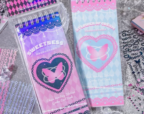 语闲 链条贩卖社咕卡贴纸本diy咕盘装饰