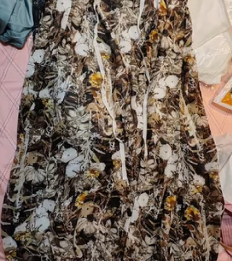 全新款夏季碎花雪纺半身裙A字伞裙大摆半裙大...