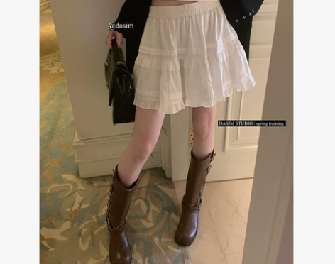 半身裙短裙蛋糕裙女设计感小众小个子裙子夏季...