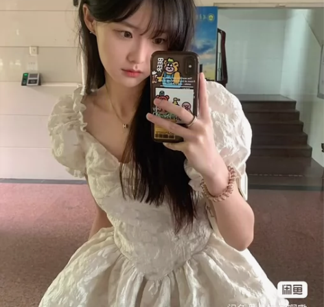 泡芙SHEEN温柔白月光/春夏新款提花娃娃...