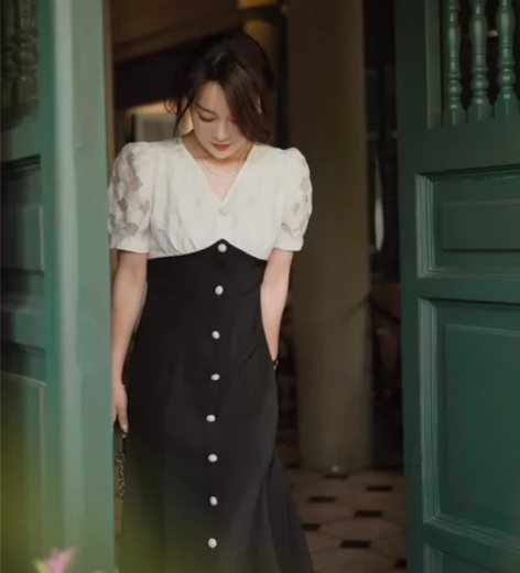 【西贡美术馆】设计师港风经典黑白蕾丝鱼尾 ...