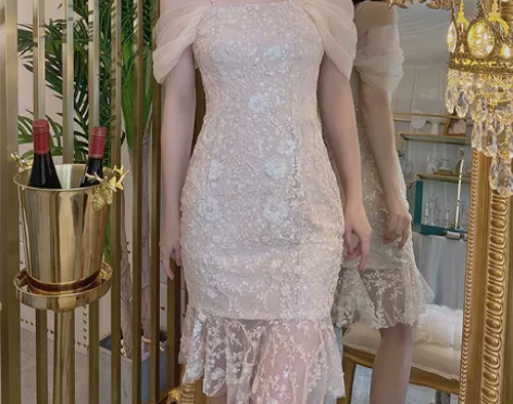 JJing菁菁自制 公主战衣手工级钉珠吊带...