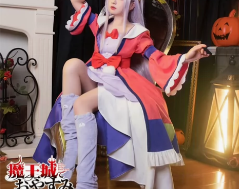 出，火花动漫栖夜cos服 衣服（s)+假发...