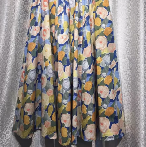 全新H·O·T2023新款彩色水墨画印花夏...