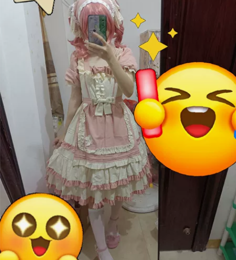 ?【河畔】 夏季田园风洛丽塔绿色连衣裙vi...