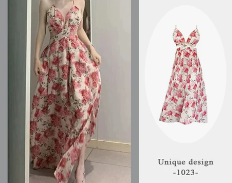 云南旅行穿搭吊带连衣裙女装夏海边度假拍照服...