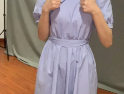 2022夏季新款韩版极简冷淡风连衣裙女系带...