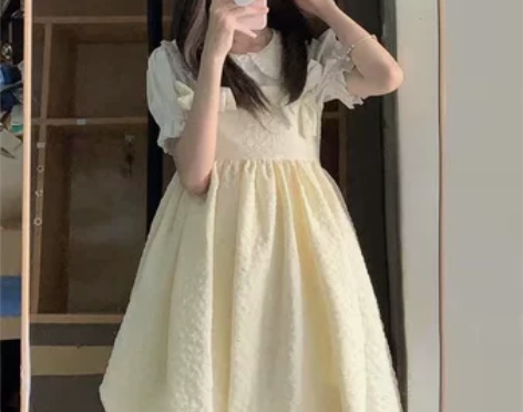 连衣裙文艺学院甜美吊带2023新女夏温柔风...
