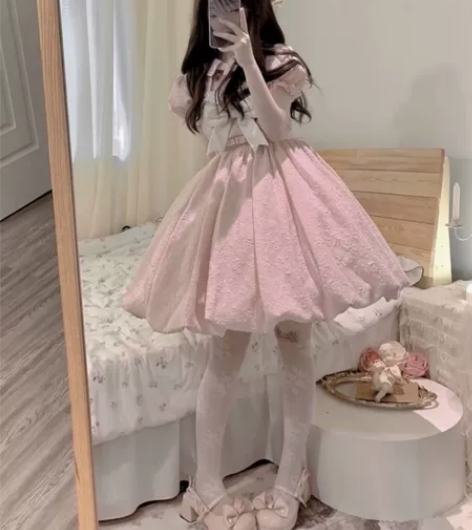 日系甜美风洛丽塔超仙超仙连衣裙女学生森系初...