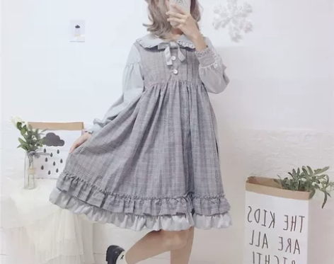 韩版洛丽塔荷叶边长袖   均码 感兴趣的话...