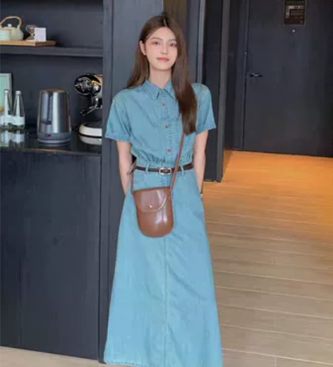 13良品小个子 巨软巨薄！复古港风翻领收腰...