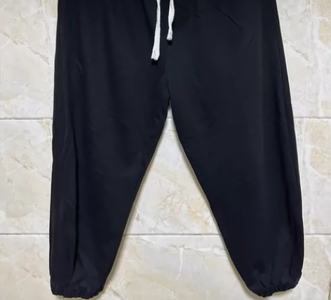 黑色宽松裤  30 夏季休闲裤 #换季穿新...