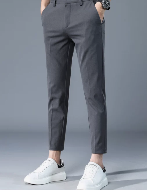 九分裤男夏季薄款弹力直筒男士休闲裤子男潮流...
