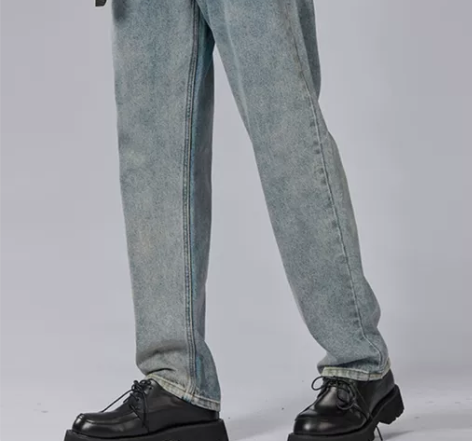 阔腿牛仔裤 垂感阔腿牛仔裤ALLIN 美式...