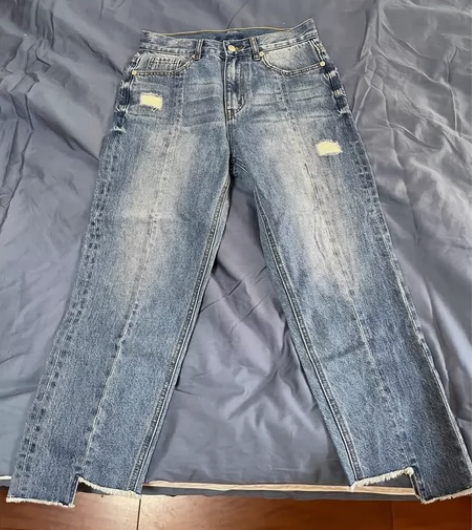 全新网红店周老师家牛仔七分裤28码 全新没...