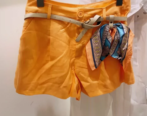 全新正版多巴胺棉麻短裤女夏季，专柜断码清仓...