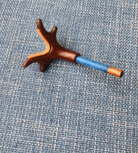 黑拉，并继，插节，手工木制支架头，山羊角，...